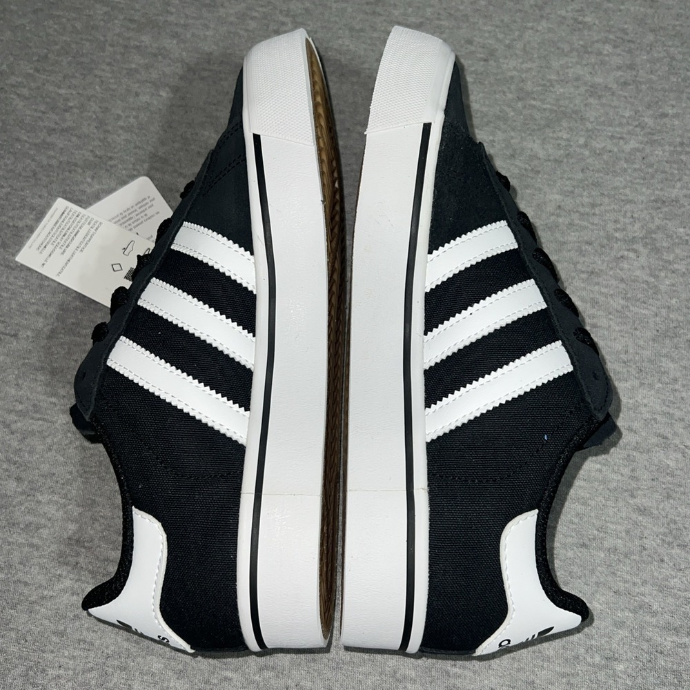 Adidas Campus Vulc J Black White Retro Sneakers Womens 6.5 Kids 4.5 IH8038 - Picture 9 of 16